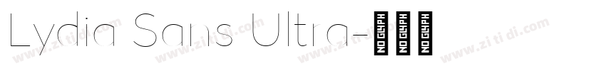 Lydia Sans Ultra字体转换